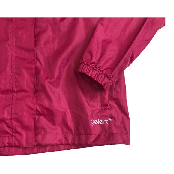 Gelert Waterproof Jacket Pink Ladies Sz 8 Hooded Lightweight Packaway Rain Coat - Picture 3 of 11